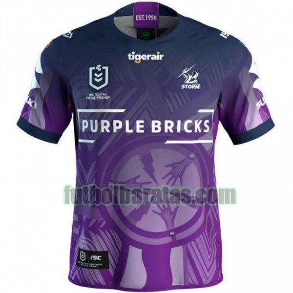 camiseta melbourne storm 2019 púrpura indigenous