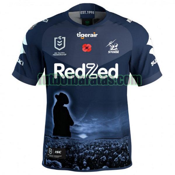 camiseta melbourne storm 2020 azul anzac