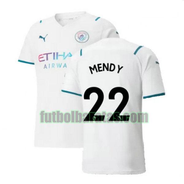 camiseta mendy 22 manchester city 2021 2022 blanco segunda