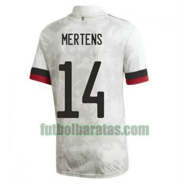 camiseta mertens 14 bélgica 2020-2021 blanco segunda