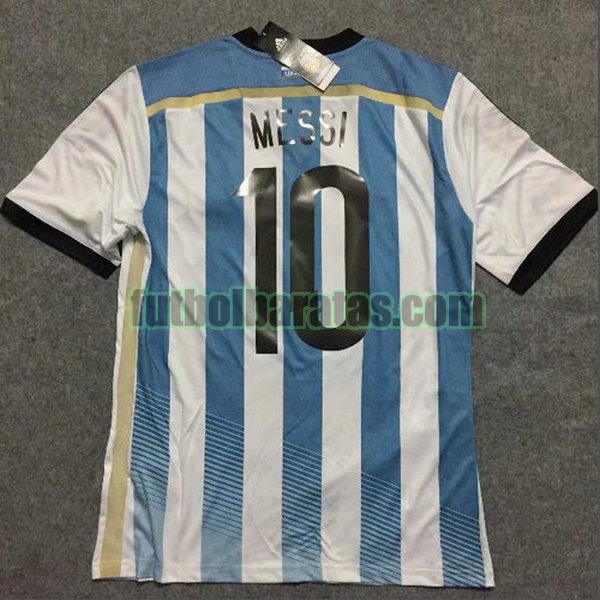 camiseta messi 10 argentina 2014 blanco primera