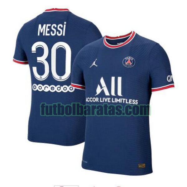 camiseta messi 30 paris saint germain 2021 2022 azul primera