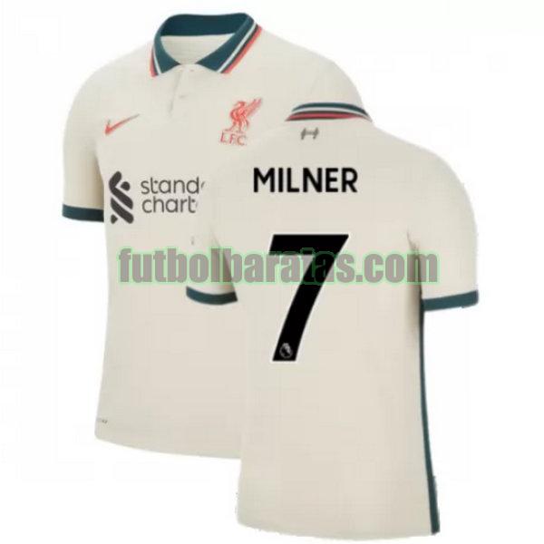 camiseta milner 7 liverpool 2021 2022 amarillo segunda