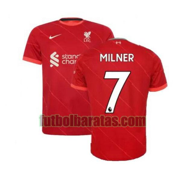 camiseta milner 7 liverpool 2021 2022 rojo primera