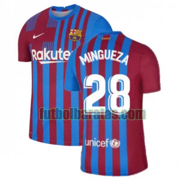 camiseta mingueza 28 barcelona 2021 2022 rojo blanco primera