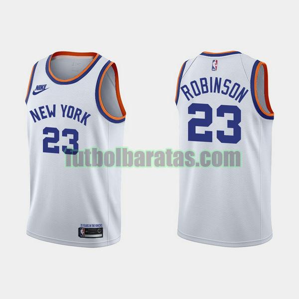 camiseta mitchell robinson 23 new york knicks blanco hombre