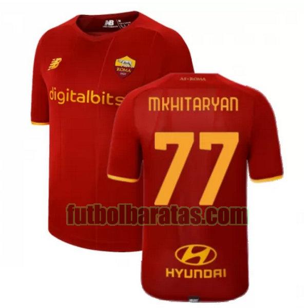 camiseta mkhitaryan 77 roma 2021 2022 rojo primera