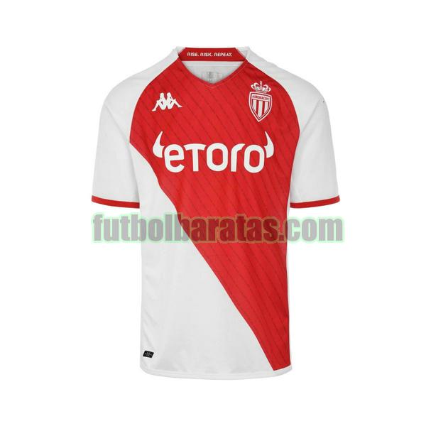 camiseta monaco 2022 2023 blanco rojo primera