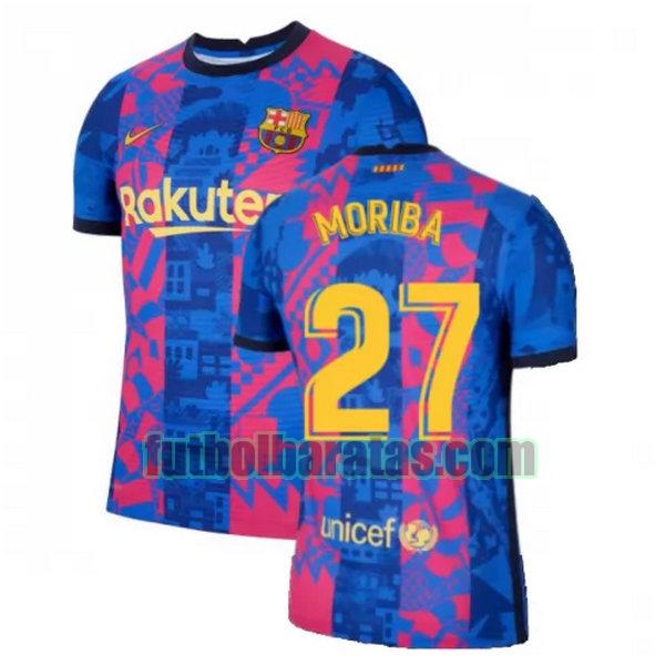 camiseta moriba 27 barcelona 2021 2022 azul rojo tercera