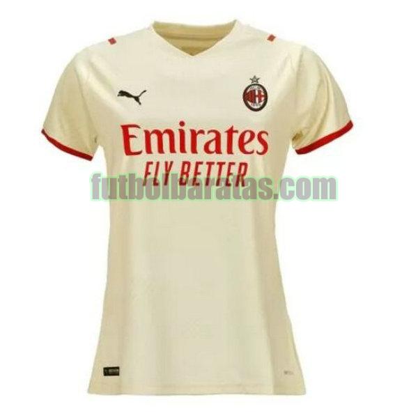 camiseta mujer ac milan 2021 2022 blanco segunda