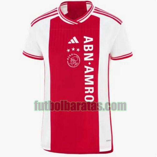 camiseta mujer ajax 2023 2024 rojo blanco primera