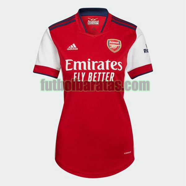 camiseta mujer arsenal 2021 2022 rojo primera