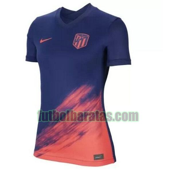 camiseta mujer atletico madrid 2021 2022 azul rojo segunda