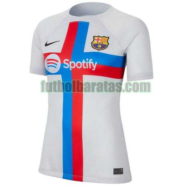 camiseta mujer barcelona 2022 2023 blanco tercera