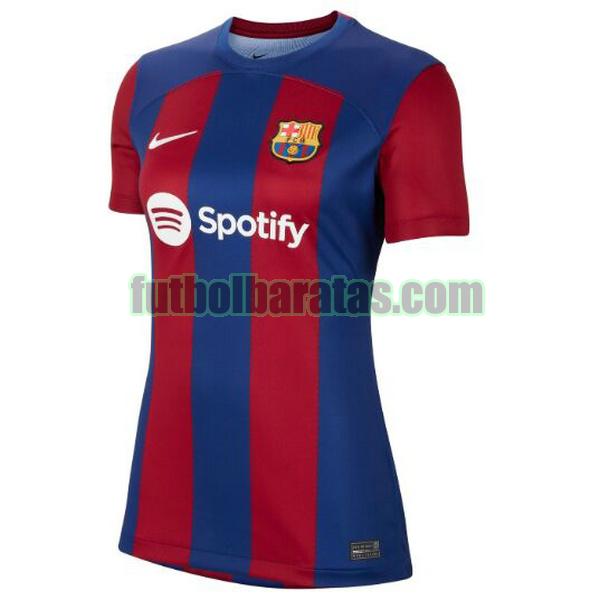 camiseta mujer barcelona 2023 2024 azul rojo primera