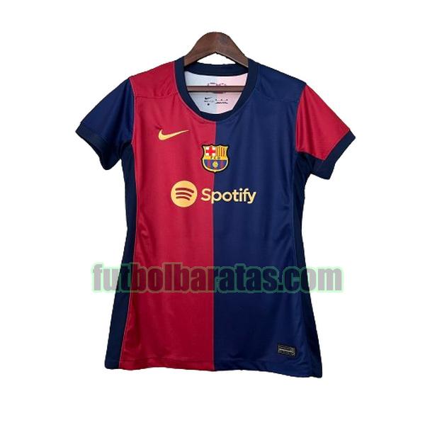camiseta mujer barcelona 2024 2025 rojo azul primera