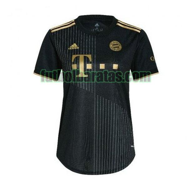 camiseta mujer bayern munich 2021 2022 negro segunda