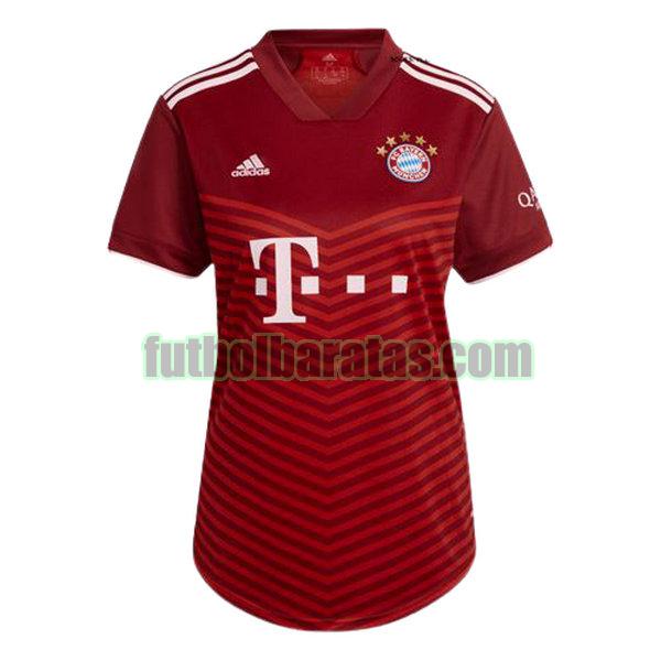 camiseta mujer bayern munich 2021 2022 rojo primera