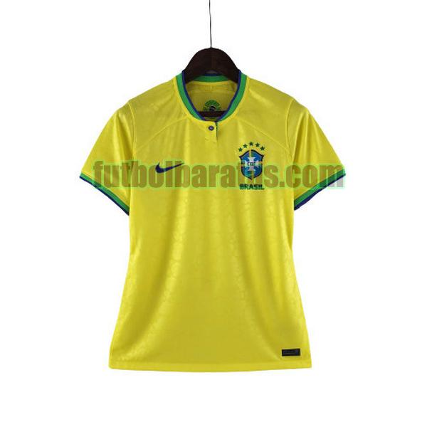 camiseta mujer brasil 2022 2023 amarillo primera