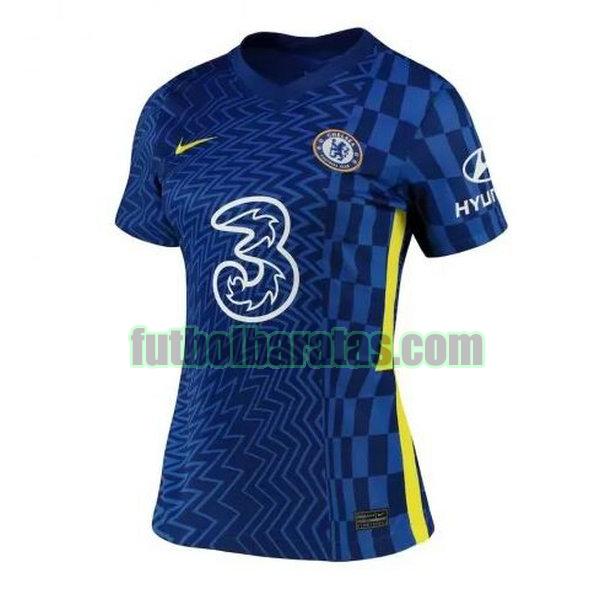 camiseta mujer chelsea 2021 2022 azul primera