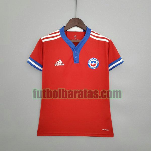 camiseta mujer chile 2021 2022 rojo primera