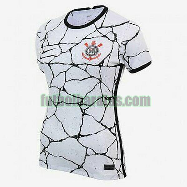 camiseta mujer corinthians 2021 2022 blanco primera