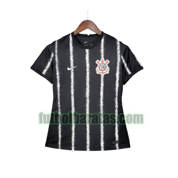 camiseta mujer corinthians 2021 2022 negro segunda