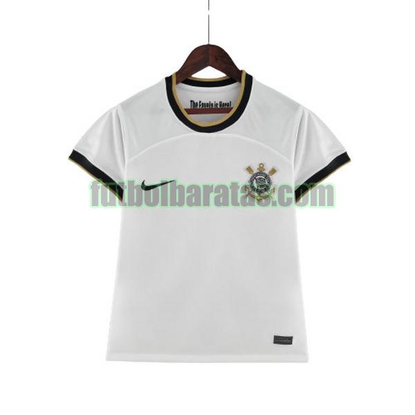 camiseta mujer corinthians 2022 2023 blanco primera