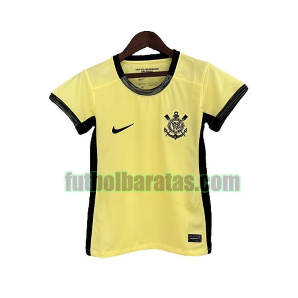 camiseta mujer corinthians 2023 2024 amarillo tercera