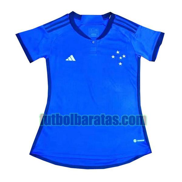 camiseta mujer cruzeiro ec 2023 2024 azul primera