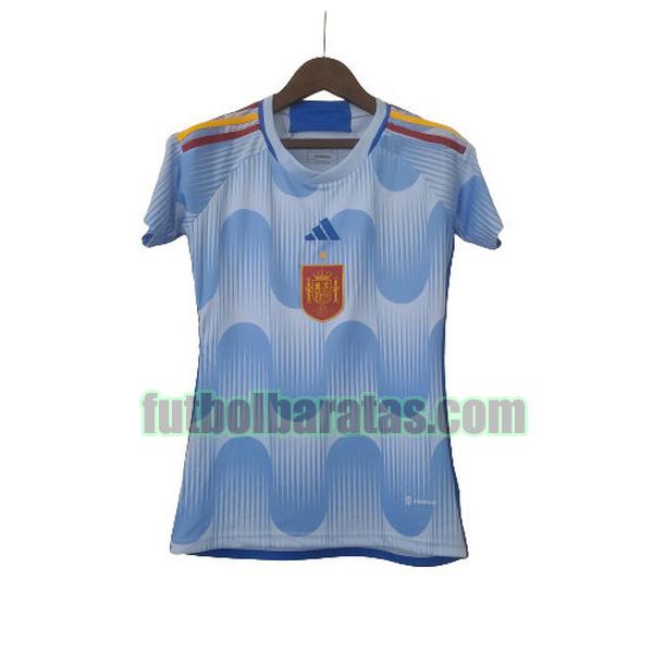 camiseta mujer españa 2022 azul segunda