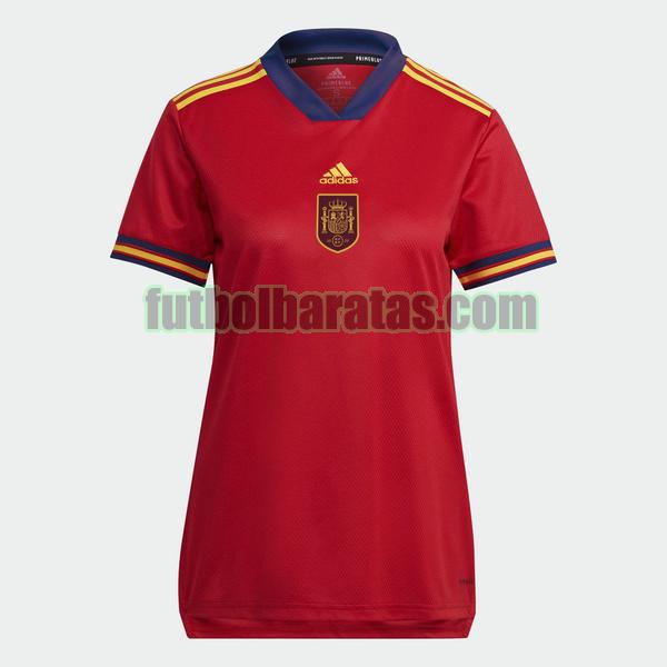 camiseta mujer españa euro 2022 rojo primera