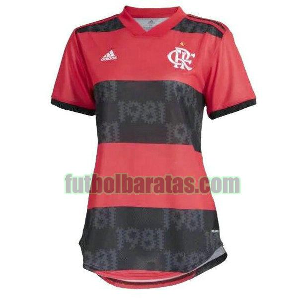 camiseta mujer flamengo 2021 2022 rojo primera