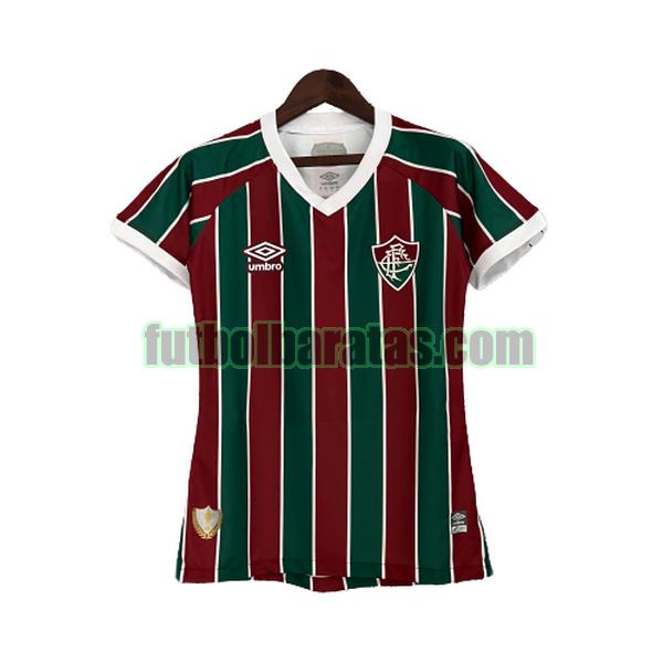 camiseta mujer fluminense 2023 2024 rojo verde primera