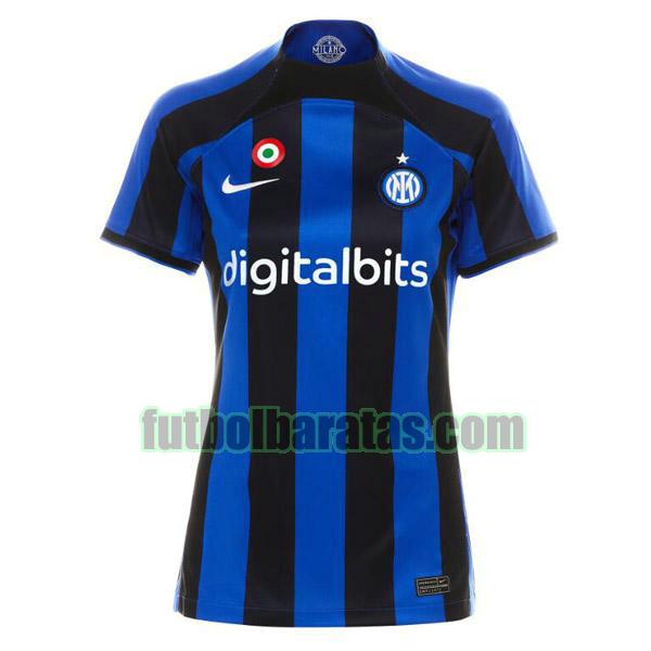 camiseta mujer inter milán 2022 2023 azul negro primera