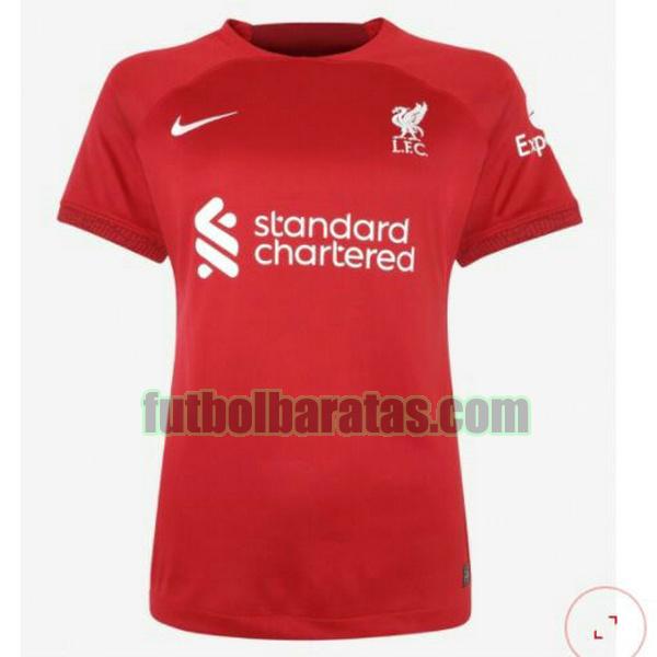 camiseta mujer liverpool 2022 2023 rojo primera