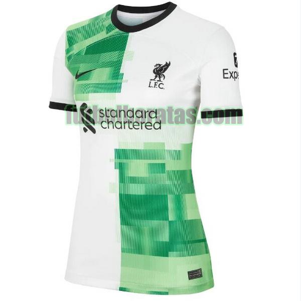 camiseta mujer liverpool 2023 2024 blanco segunda