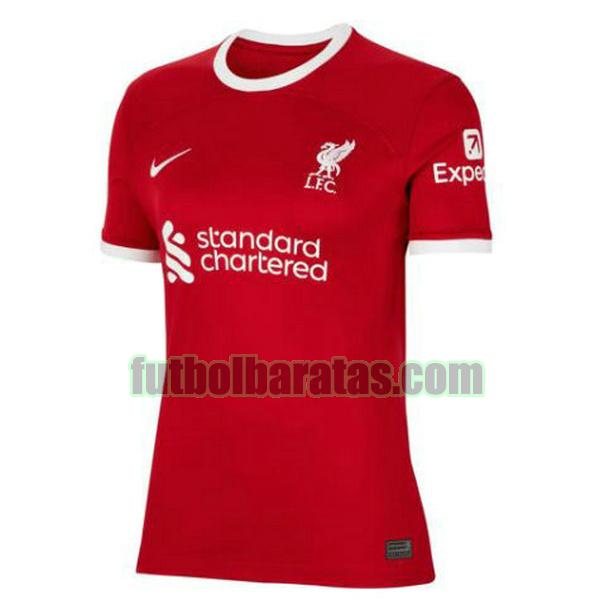 camiseta mujer liverpool 2023 2024 rojo primera