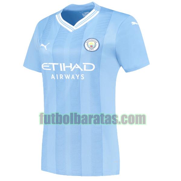 camiseta mujer manchester city 2023 2024 azul primera