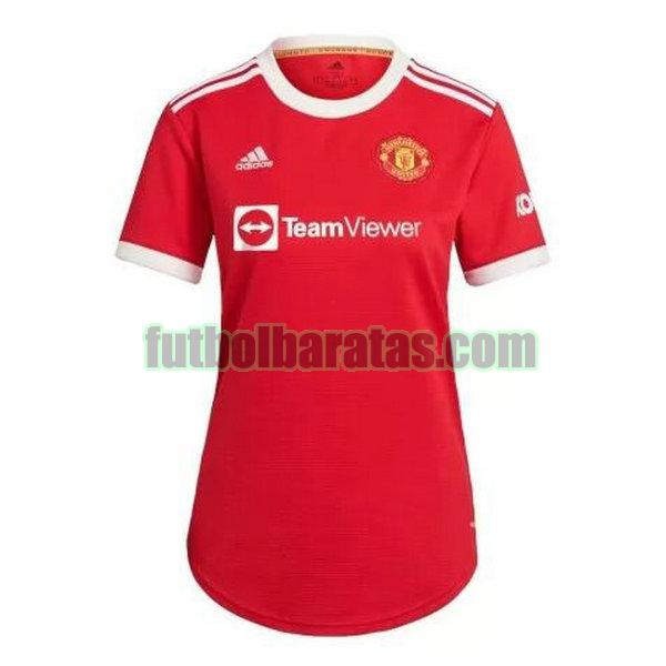 camiseta mujer manchester united 2021 2022 rojo primera