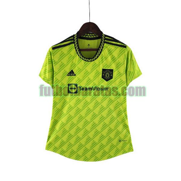 camiseta mujer manchester united 2022 2023 verde tercera