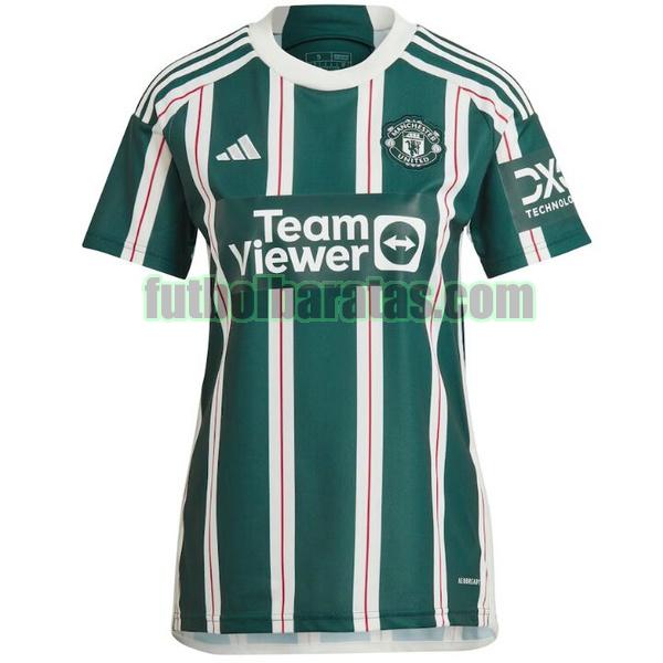 camiseta mujer manchester united 2023 2024 verde segunda