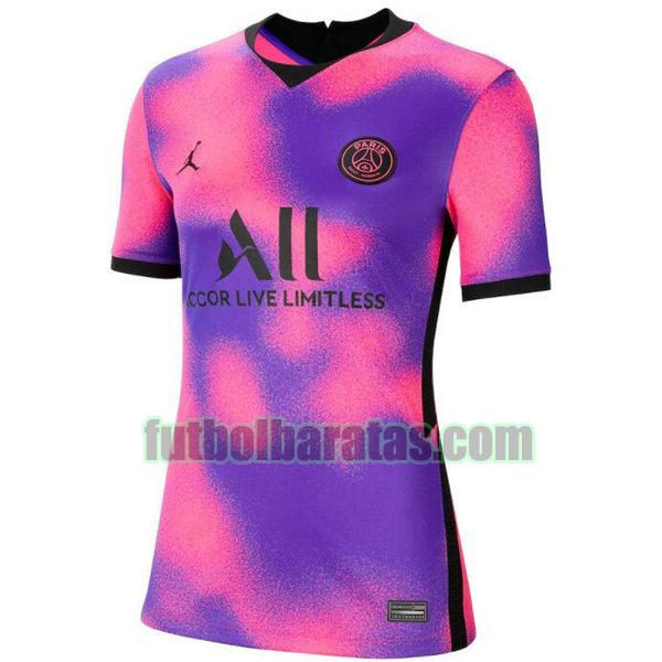 camiseta mujer paris saint-germain 2020 2021 púrpura fourth