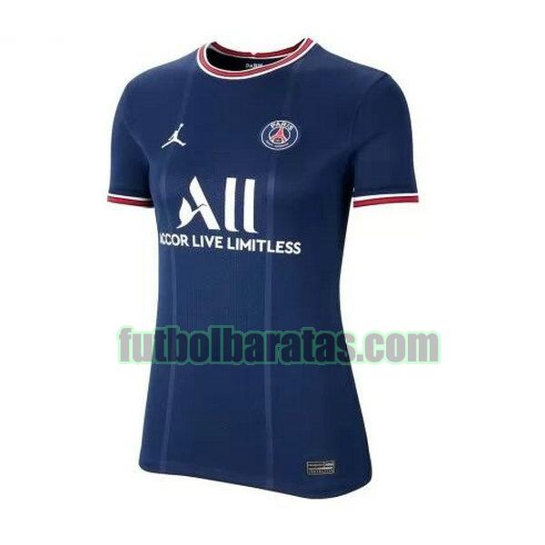 camiseta mujer paris saint germain 2021 2022 azul primera