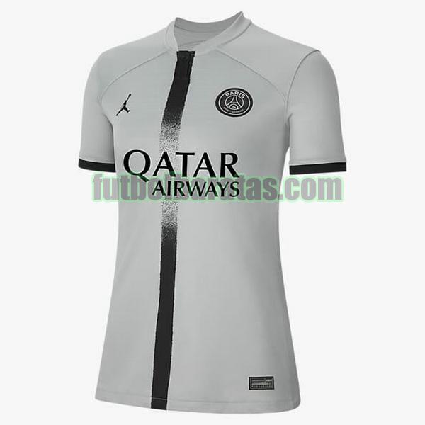 camiseta mujer paris saint germain 2022 2023 gris segunda