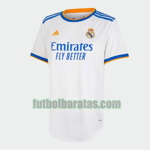 camiseta mujer real madrid 2021 2022 blanco primera