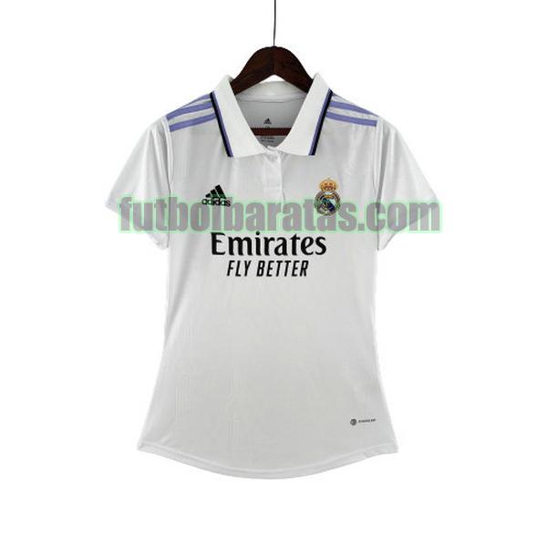 camiseta mujer real madrid 2022 2023 blanco primera