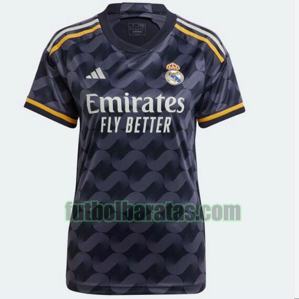 camiseta mujer real madrid 2023 2024 negro segunda