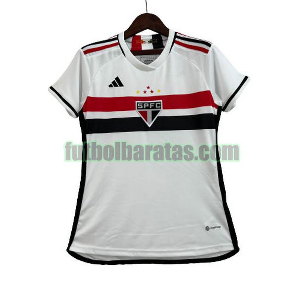 camiseta mujer sao paulo 2023 2024 blanco primera