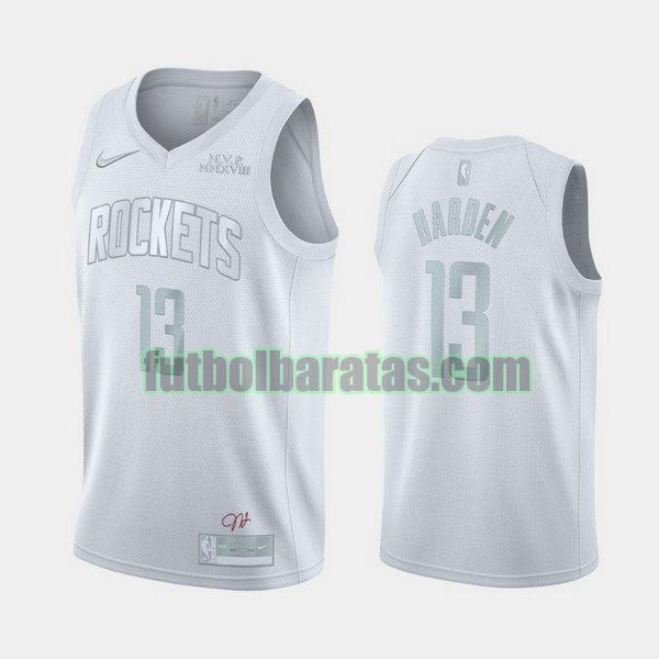 camiseta mvp 2019 james harden 13 houston rockets blanco hombro